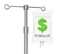 IV Bag Dollar Economic Stimulus Illustration