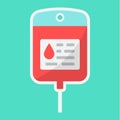 Iv bag flat icon, medicine and healthcare