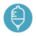 Iv bag medication medical and health care block style icon Royalty Free Stock Photo