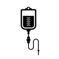 Iv blood bag vector icon