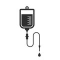 Iv blood bag vector icon