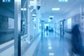 Iv Drip in hospital corridor