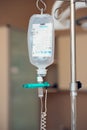 Iv fluid, intravenous in the hopsital.