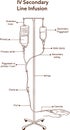 IV Secondary Line Infusion vector illustration