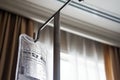 IV tube and bag saline solution, hospital