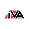 IVA triangle letter logo design with triangle shape. IVA triangle logo design monogram. IVA triangle vector logo template with red Royalty Free Stock Photo