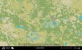 Ivacevicy District outlined, Belarus. Topographic Humanitarian Royalty Free Stock Photo