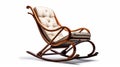 Luxurious Rocking Chair On White Background - High Resolution Royalty Free Stock Photo