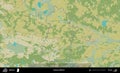 Ivanava District outlined, Belarus. Topographic Humanitarian Royalty Free Stock Photo
