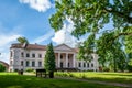 Ivande manor in sunny summer day, Latvia. Royalty Free Stock Photo