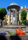 Ivano Frankivsk, Ukraine: Statue of the Virgin Mary on Maydan Sheptytskoho