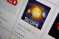 Ivanovsk, Russia - November 28, 2021: Solar System Scope app on the display of a tablet PC. Royalty Free Stock Photo