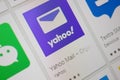 Ivanovsk, Russia - November 28, 2021: Yahoo Mail app on the display of a tablet PC. Royalty Free Stock Photo