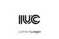 IVC Creative Unique Modern Letter Logo Design. Elegant Monogram Logo Design with Decorative Elements and Typography Royalty Free Stock Photo