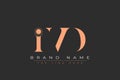 IVD abstract letter logo design Royalty Free Stock Photo
