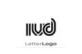 IVD Creative Unique Modern Letter Logo Design. Elegant Monogram Logo Design with Decorative Elements and Typography Royalty Free Stock Photo