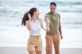 Ive always got my eyes on you. a young couple enjoying a day at the beach. Royalty Free Stock Photo