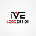 IVE Letter Logo Design Royalty Free Stock Photo