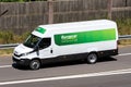 Iveco Daily of Europcar on motorway Royalty Free Stock Photo