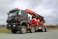 Iveco Trakker With Truck Mounted Palfinger Crane Royalty Free Stock Photo