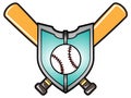 Baseball logo vector illustration