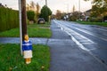 IVER HEATH, BUCKINGAMSHIRE, ENGLAND- 16th November 2020: One of several creepy child-shaped bollards in Iver