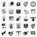 IVF icons set on squares background for graphic and web design. Simple vector sign. Internet concept symbol for website