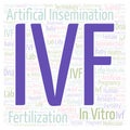 IVF square word cloud. Royalty Free Stock Photo