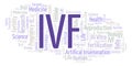 IVF word cloud. Royalty Free Stock Photo