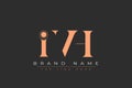 IVH abstract letter logo design Royalty Free Stock Photo