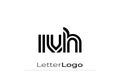 IVH Creative Unique Modern Letter Logo Design. Elegant Monogram Logo Design with Decorative Elements and Typography Royalty Free Stock Photo