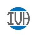 IVH letter logo design on white background. IVH creative initials circle logo concept. IVH letter design Royalty Free Stock Photo