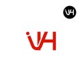IVH Logo Letter Monogram Design Royalty Free Stock Photo