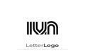 IVN Creative Unique Modern Letter Logo Design. Elegant Monogram Logo Design with Decorative Elements and Typography Royalty Free Stock Photo