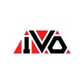 IVO triangle letter logo design with triangle shape. IVO triangle logo design monogram. IVO triangle vector logo template with red Royalty Free Stock Photo