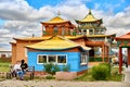 IVOLGINSKY DATSAN, BURYATIA, SIBERIA, RUSSIA - MARCH 24, 2018: monastery is the Buddhist Temple located near Ulan-Ude