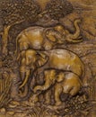 Ivory Carving of Asian Elephants - Thailand