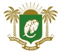 Ivory Coast coat of arms . Emblem or national symbol of Ivory coast.