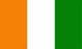 Ivory Coast flag vector illustration isolated. National symbol of country in Africa.