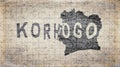 Ivory Coast Korhogo Typography Map Royalty Free Stock Photo
