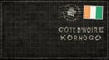 Ivory Coast Korhogo Vintage Mail Envelope Royalty Free Stock Photo