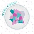 Ivory Coast map design. Royalty Free Stock Photo