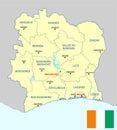 Ivory Coast map - cdr format