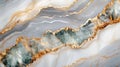 Ivory and Copper Marble Texture with Soft Green Druzy Geode, Luxury Stone Background for Design Royalty Free Stock Photo