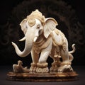 Ivory Elephant Statue Royalty Free Stock Photo