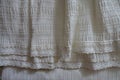 Ivory fabric with ruche in soft folds