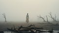 Ivory Fog: A Hauntingly Beautiful Portrait Of A Woman In Southern Gothic Style