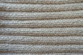 Ivory handmade rib knit fabric with horizontal wales