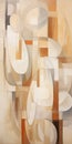 Ivory And Ivory: Abstract Painting With Soft Cubism And Blink-and-you-miss-it Detail