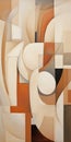 Ivory And Ivory: A Stunning Abstract Painting In Soft Cubism Style